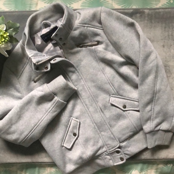 I.B. Diffusion Jackets & Blazers - LIKE NEW- Sz XL Gray Polyester Biker Jacket